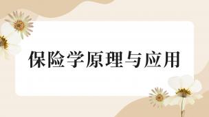 保险学原理与应用