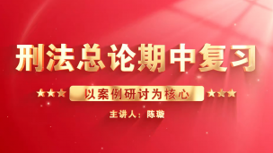 刑法总论期中复习：以案例研讨为核心——陈璇